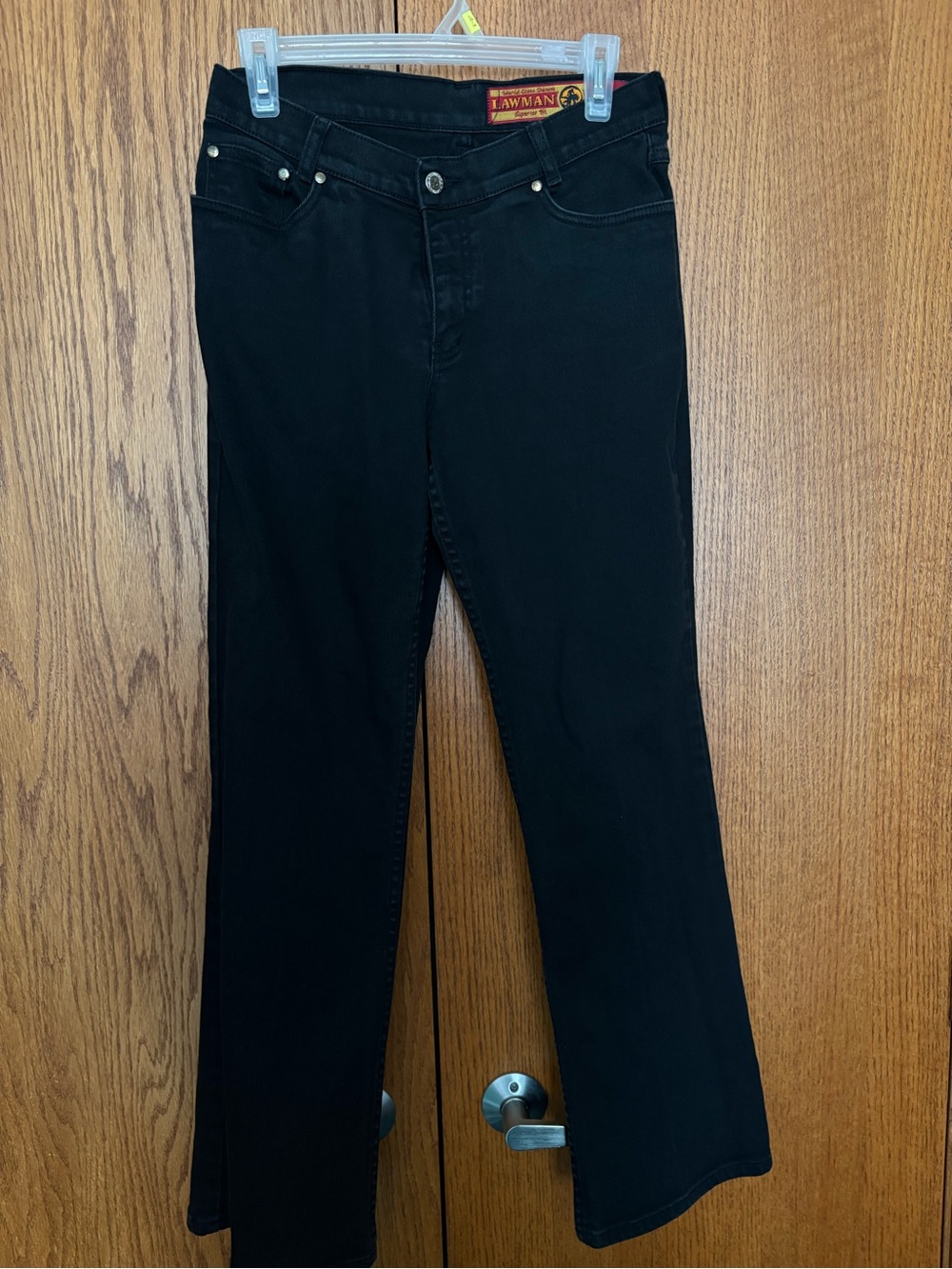 VTG Lawman Western Special Reserve Black Bootcut Jeans Slim Fit 7 Excellent